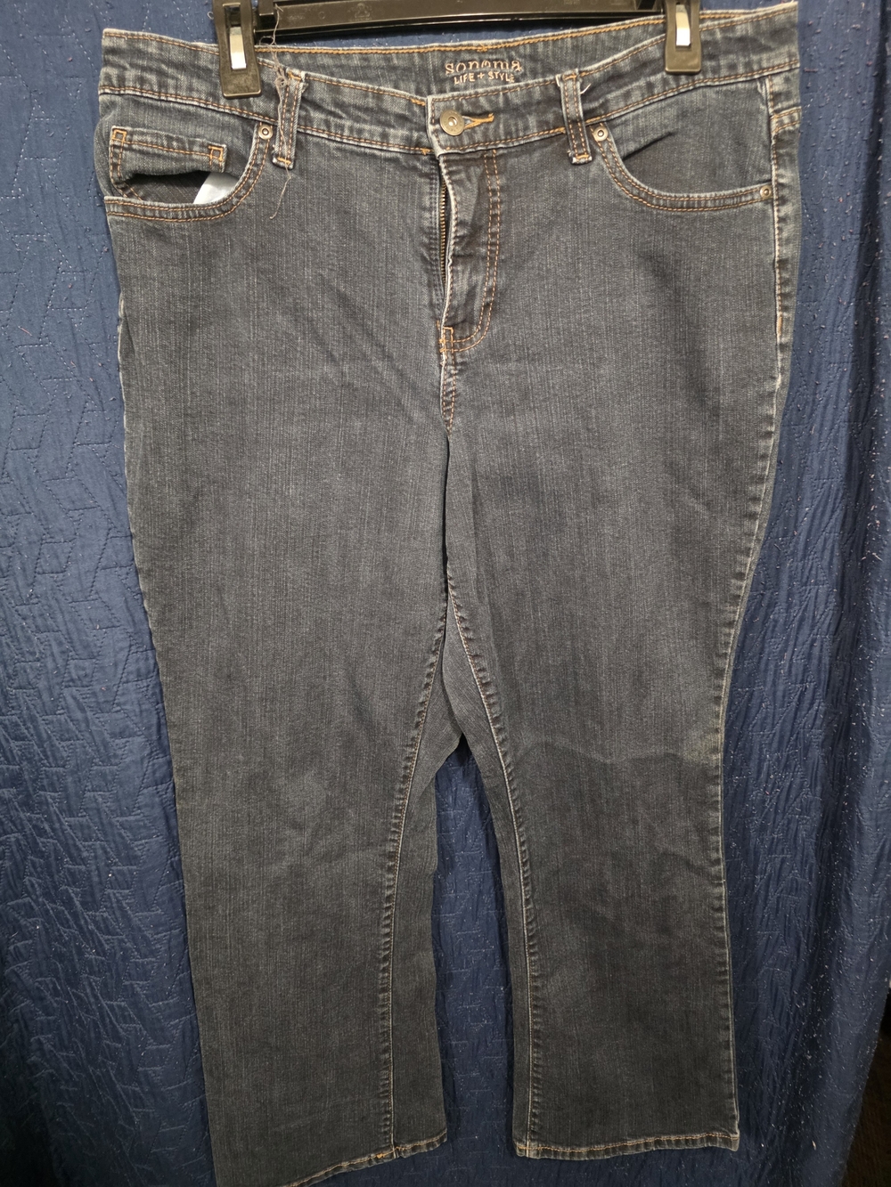Sonoma Straight-Leg Jeans in Dark Blue Denim